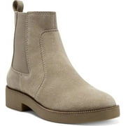 Lucky Brand Ressy Dune Taupe Almond Toe Chelsea Style Block Heel Ankle Boots (9, Dune)